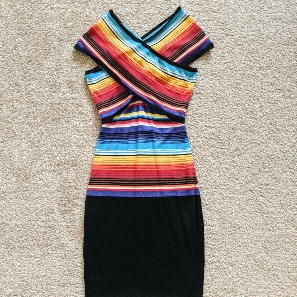 MORGAN DE TOI knit rainbow dress Paris Fitted mini